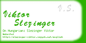 viktor slezinger business card